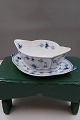 Blue Fluted Plain Danish porcelain, oval sauce bowls on fixed dish No 204