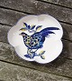 Blue Pheasant Danish faience porcelain, dishes, 
leaf-shaped 20cm