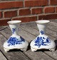 Blue Flower Curved with gold Danish porcelain. Pair of candlesticks 10.5cm 