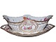 Full Saxon FlowerRare oblong fruit bowl with platter