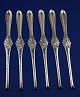 Rokoko Danish silver flatware, set of 6 lobster forks all of silver 19.5cm