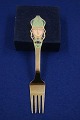 Michelsen Christmas fork 1982 of Danish gilt 
sterling silver