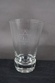 Danish freemason glasses, beer glasses engraved with freemason symbols, on an edge-cutted foot