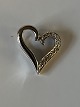 Heart Pendant with diamonds whitegold 14karat