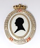 Royal Copenhagen. Silhouette plate. Frederik VIII. 1912. Height 12.6 cm. (1 quality)