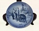 RC 1976 Zoo plate elephant with young 7" Zoologisk Have København 1976 Royal Copenhagen