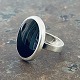 Fingerring med sort onyx 925