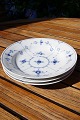 Blue Traditional plain Danish B&G porcelain. Porridge plates 19cm