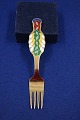 Michelsen Christmas  fork 1996 of Danish gilt 
sterling silver