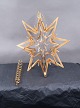 Georg Jensen Denmark Christmas ornaments in gilded 

brass. Star 23cm for Christmas Tree in the 
original box.