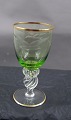 Seagull glassware with gold rim from Denmark. White winw glasses, green 12.5cm