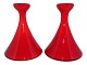 Holmegaard CarnabyRød trompetformet vase