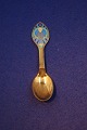 Michelsen Christmas coffee spoon 1984 of Danish 
gilt sterling silver