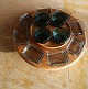 Large cabaret dish on swiveling teak wood dish 
from Digsmed Denmark with 8 + 4 bowls.