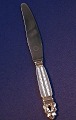 Acorn Georg Jensen Danish solid silver flatware, luncheon knives 20.5cms with short handle