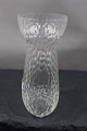 Oval Hyacinth glasses in clear glass with net pattern 14.5cm