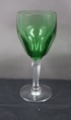 Windsor crystal glassware with faceted stem, white 

wine glasses dark green 13.5cm