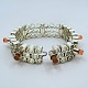 Bent Knudsen; Silver bracelet set with carnelian