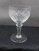 Christiansborg Danish crystal glassware with 
faceted stem. Clear white wine glasses 12.5cm