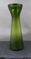 Large Hyacinth glasses in dark green glass with net pattern 22cm