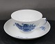 Blue Flower Plain Danish porcelain. Settings large tea cups No 8269 of 2nd quality.