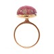 A. Dragsted, Denmark, 14kt gold ring with rhodocrosite. Ringsize 55