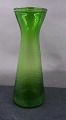 Large Hyacinth glasses in green glass with net pattern 22cm