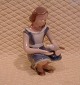 B&G figurine No 2340 from Denmark, Girl feeding 
dove