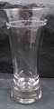 Beer glass with grindings 15cm from a Danish 
glassworks from the 1920s