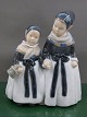 Royal Copenhagen Denmark, figurine No 1316, Pair 
of  Amager Girls shopping.
