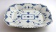 Royal Copenhagen. Blue fluted, half lace. Bread tray. Model 1143. Length 26 cm. Width 22 cm. (1 quality).