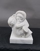 Stone Art white figurine from Marbell, Belgium. 
girl with little sister