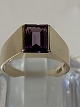Gold ring in timeless design, with amethyst in 14 carat gold. Stamped Gifa 585. 
Size 55.
