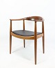 The Chair - Model JH503 - Teak - Sort Læder - Hans J. Wegner - Johannes Hansen - 1960erne