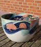 Eslau Ceramics and Pottery Denmark, beautiful and well-maintained bowl with polychrome glaze, unique year 2000