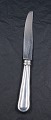 Dobbeltriflet or Old Danish solid silver flatware, Dinner knife with short handle 24.5cm, and with engraved coat of arms at the top of the shaft.