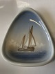 Lyngby Dish with Sailboat.