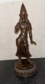 Broncepatineret figur af buddistisk gudinde Tara