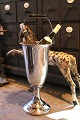 Old French champagne cooler on a fixed base in chromed metal...