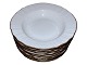 White curved with gold edge
Large soup plate 24.7 cm.