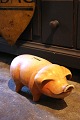 Decorative large old terracotta piggy bank from the 40s with a nice patina...