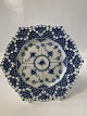 Blue Fluted Full lace, double lace lunch plate.
Decor. No. 1094. 21 cm.