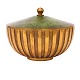 Tinos lidded bronze bowl. H: 14cm. D: 18cm
