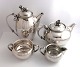 Cohr. Silver tableware (830), consisting of teapot, coffee pot, cream jug and 
sugar bowl. Coffee pot, cream jug and sugar bowl produced in 1939/40