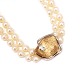 Ole Lynggaard 14kt gold clasp with a diamond of 0,1ct. Size: 20x20mm