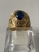 Pilot ring USA with blue stone, 14 carat Gold
Size: 58