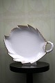 Rare Royal Copenhagen leaf shaped cake plate in Princess with gold decorations. 
years 1870-90...