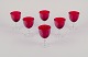 Monica Bratt for Reijmyre, Sweden.A set of six ‘Rosemarie’ wine glasses.