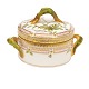 Royal Copenhagen Flora Danica small lidded sugar bowl, porcelain. #3502. H: 
6,9cm. D: 11cm. "Polygala amarum L."