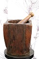French 19th century wooden mortar with a beautiful old patina, for crushing 
herbs and spices...
